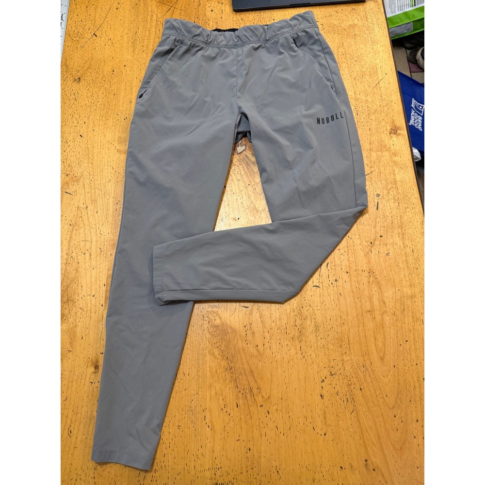NOBULL Training Pants Size S Mens Grey Lightweight‎ Stretch Tapered Joggers READ